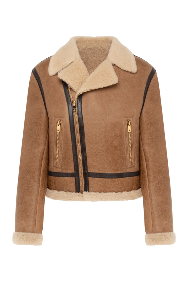 Celine women's aviator shearling coat brown 185416 - photo 1