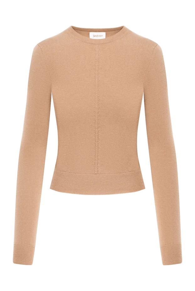 Saint Laurent women's cashmere jumper beige 185424 - photo 1