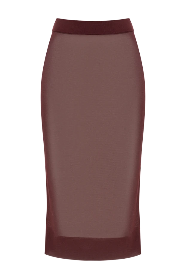 Saint Laurent burgundy midi skirt translucent 185426 - photo 1