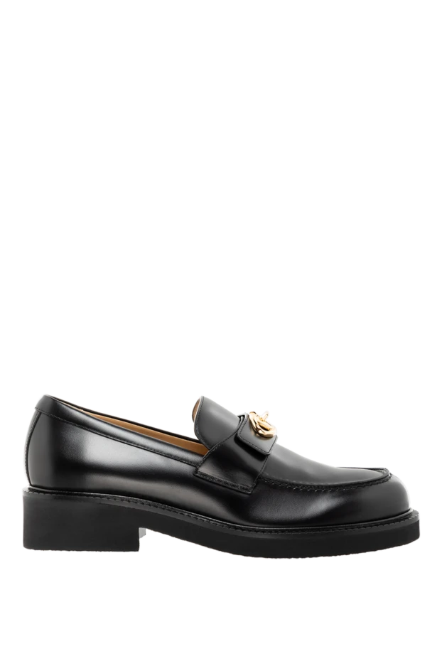 Valentino leather v-logo loafers for women black 185453 - photo 1