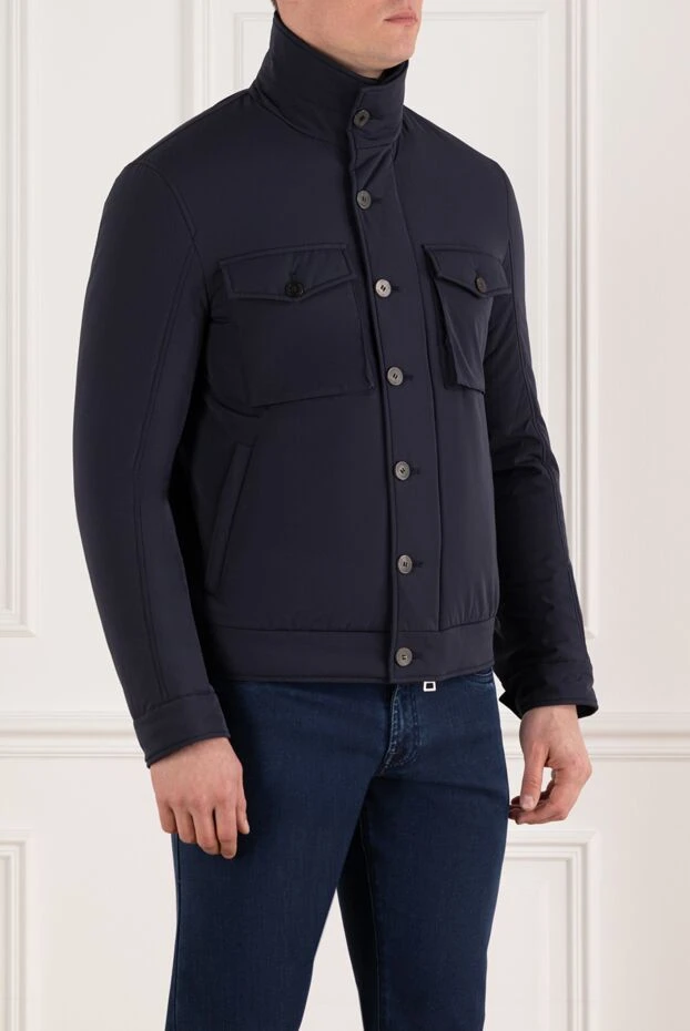 Hugo Boss синяя куртка мужская с накладными карманами 185477 - фото 3
