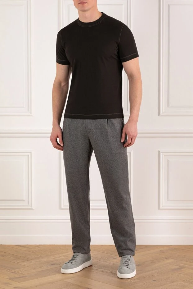 Brunello Cucinelli brown cotton t-shirt for men 185487 - photo 2