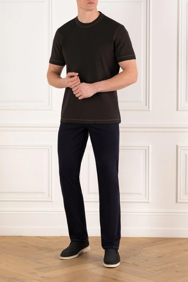Cotton T-shirt for men, brown - photo 2