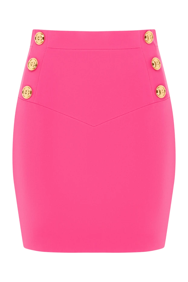 Balmain pink mini skirt with decorative buttons 185495 - photo 1