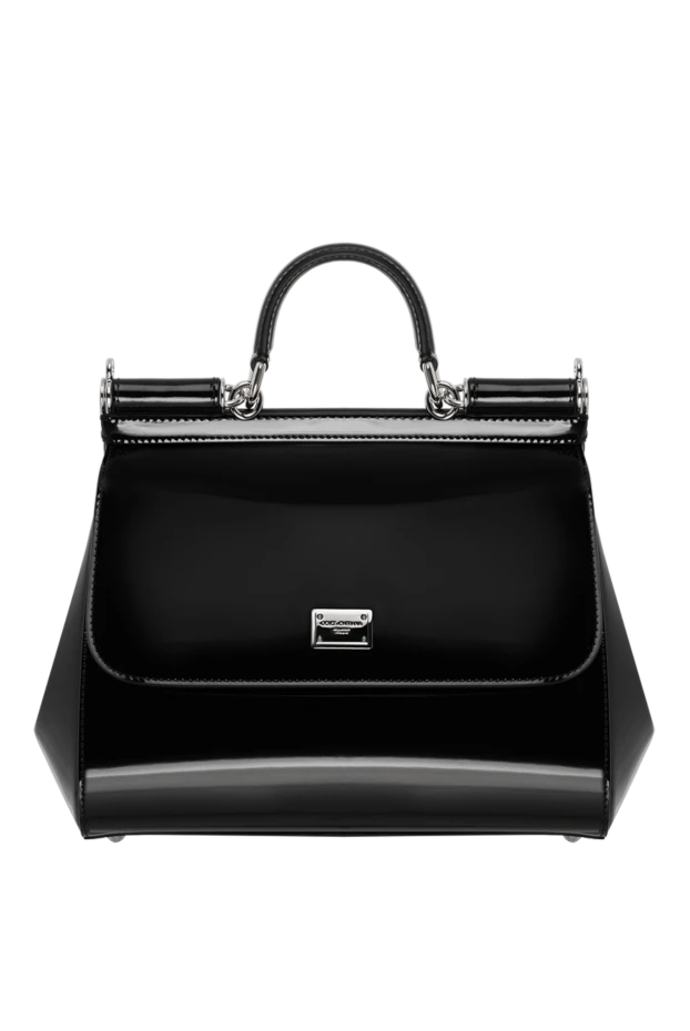 Sicily large calfskin bag black