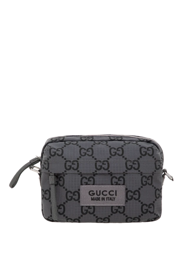 Gucci сумка через плечо мужская серая 185526 - фото 1