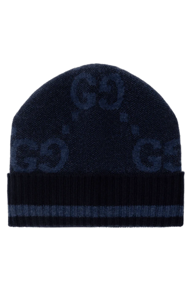 Gucci men's winter cashmere hat blue 185543 - photo 1