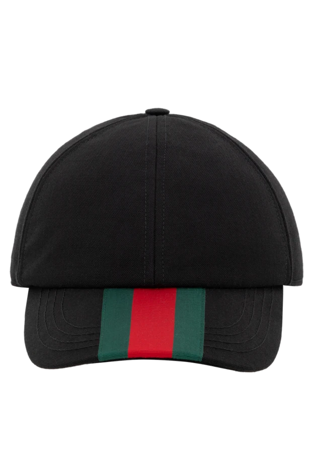 Gucci men's black cotton cap with logo 185545 - photo 1