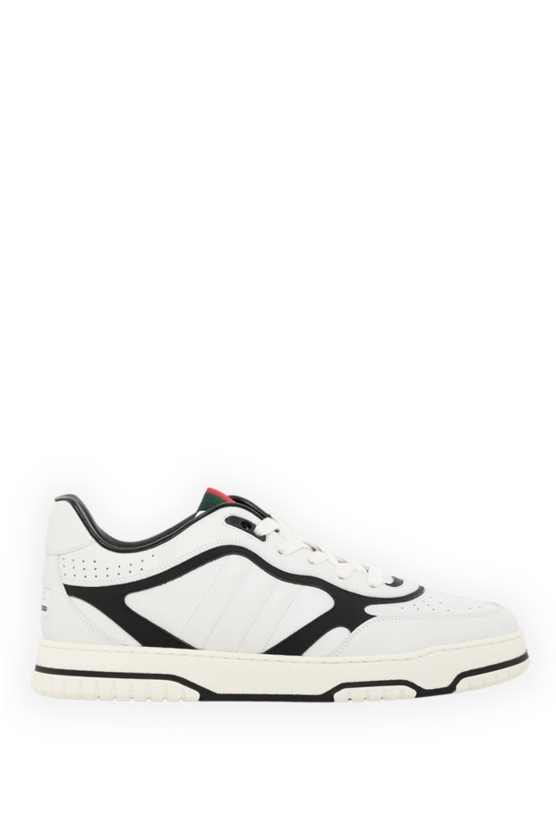 Gucci men's gucci re-web sneakers white leather 185552 - photo 1