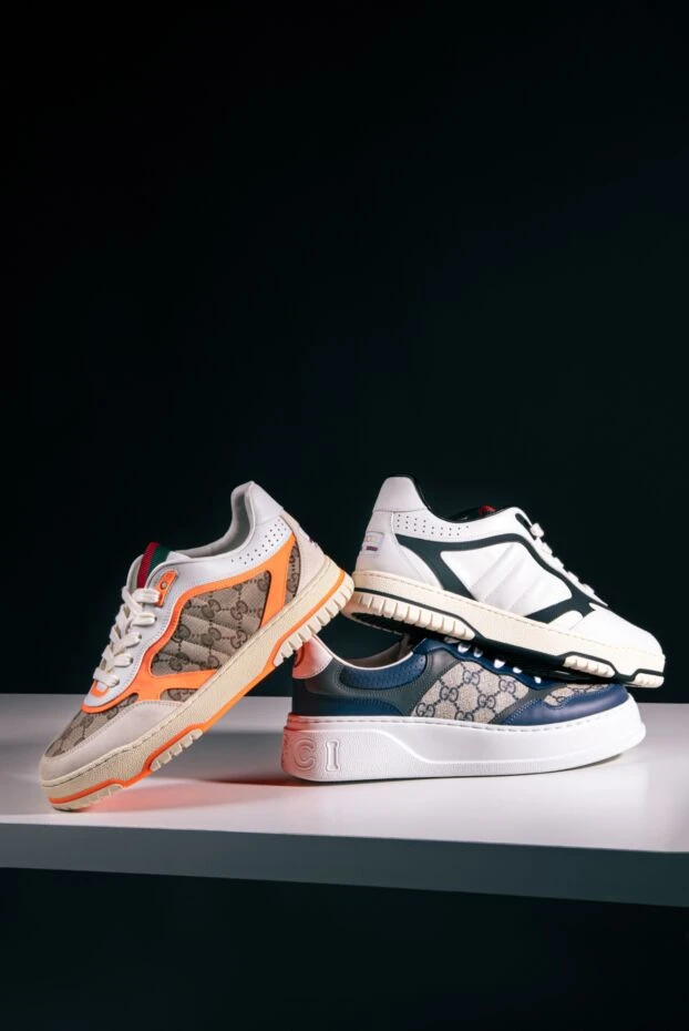 Gucci men's sneakers gg blue 185555 - photo 3