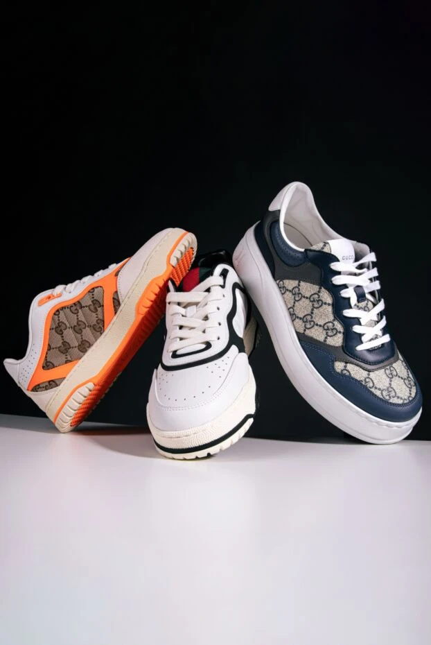 Gucci men's sneakers gg blue 185555 - photo 2