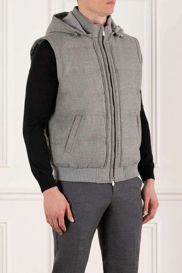Enrico Mandelli cashmere men's vest gray 185575 - photo 3