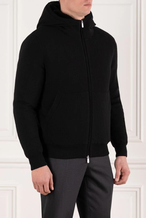 Svevo man black cashmere and fur jacket for men 178966 - photo 3