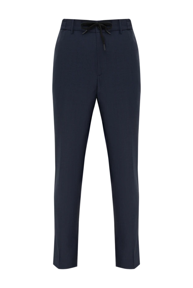 Berwich men's blue checkered wool trousers 185605 - photo 1