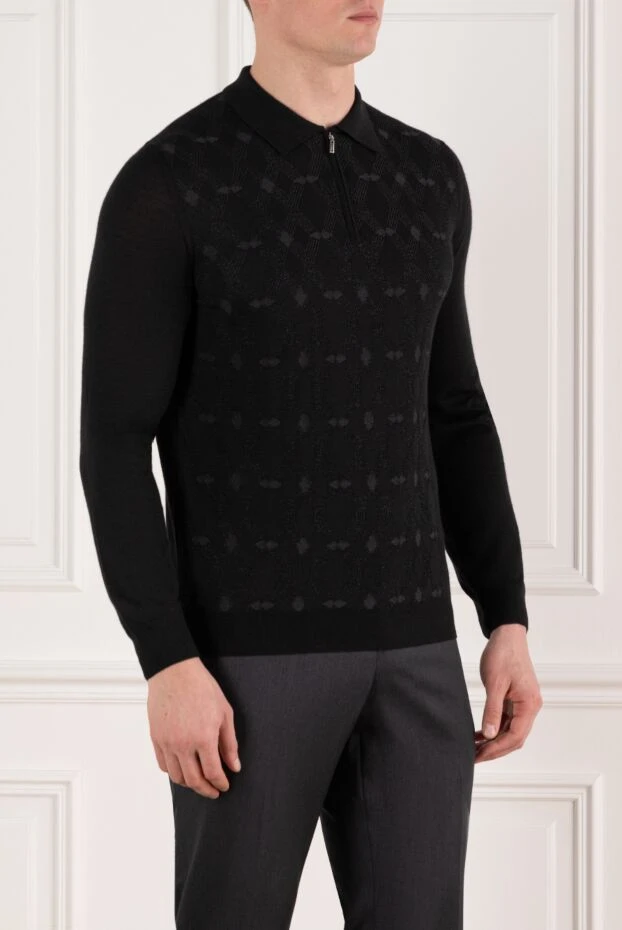 Zilli men's diamond zip long sleeve polo 185612 - photo 3