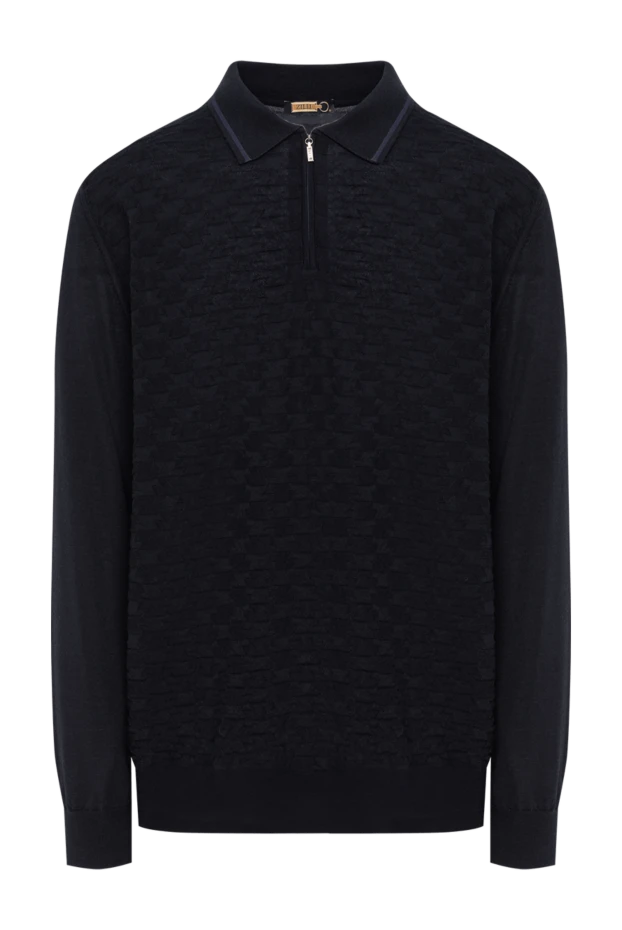 Zilli men's long sleeve zip polo in cashmere and silk 185616 - photo 1