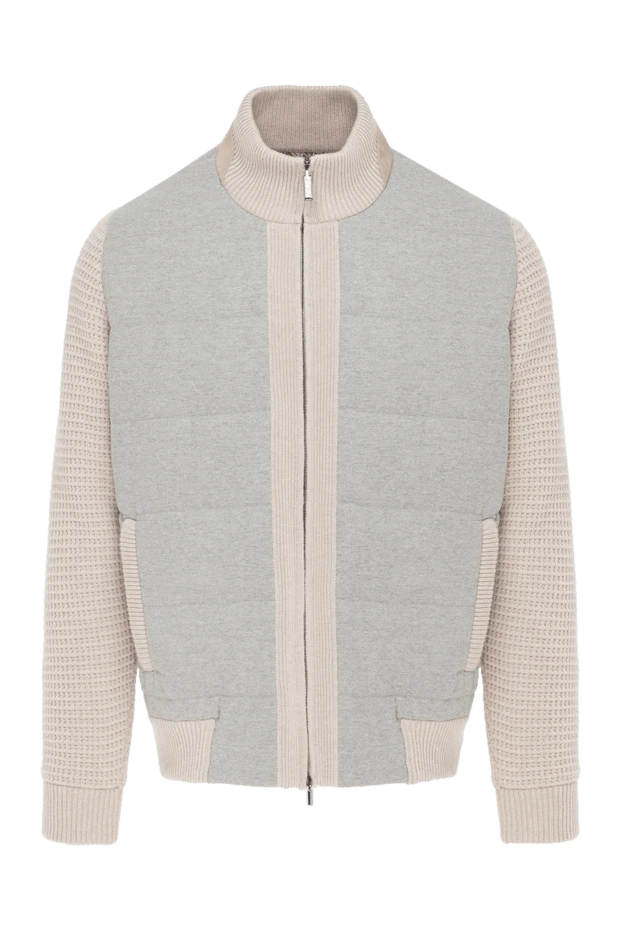 Cashmere bomber jacket gray for men - photo 1