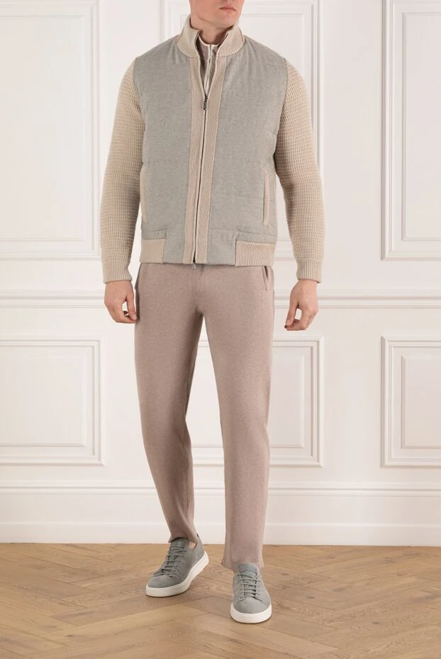 Zilli кашемірова куртка бомбер сіра чоловіча 185619 - фото 2