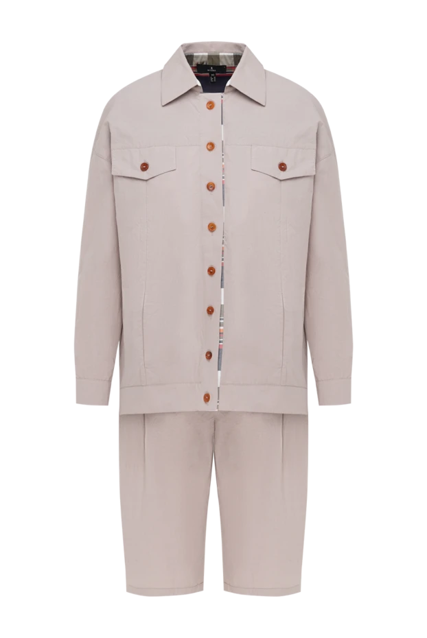 Re Vera women's beige cotton suit with shorts 185629 - photo 1