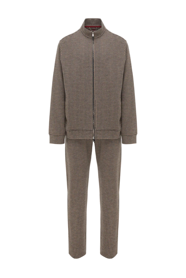 Isaia men's walking suit, brown, checkered 185675 - photo 1