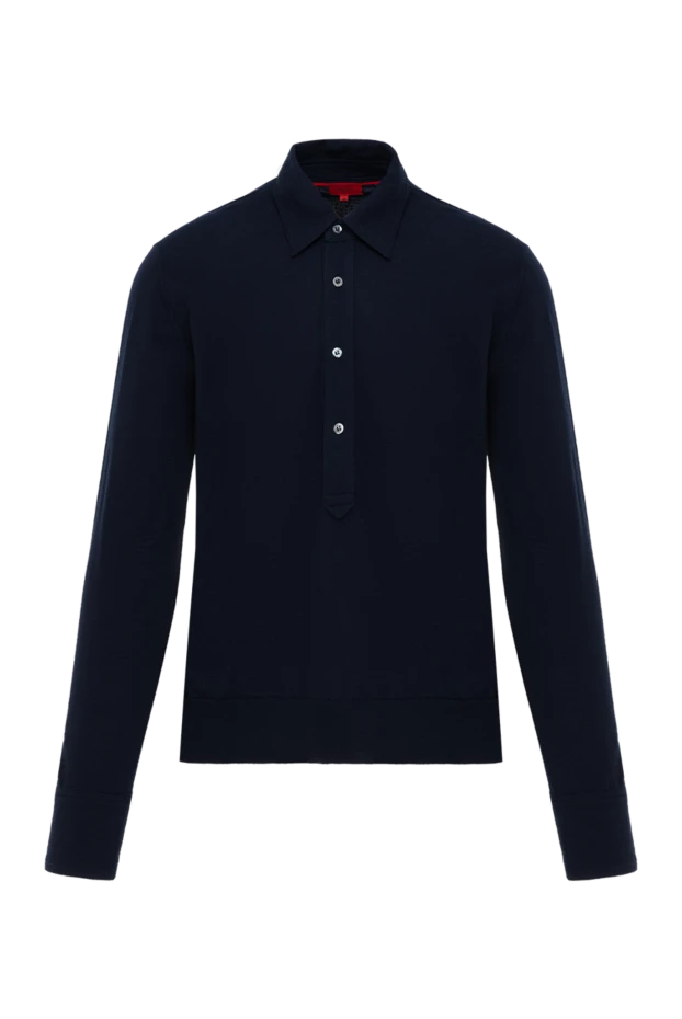 Isaia men's long sleeve cashmere polo blue 185681 - photo 1