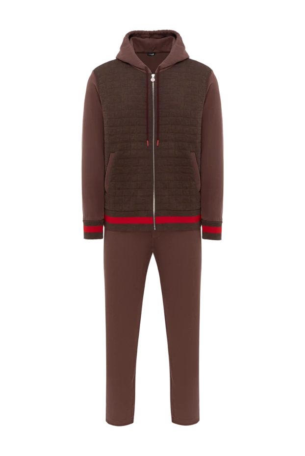 Kiton brown men's cotton sports suit 185710 - photo 1