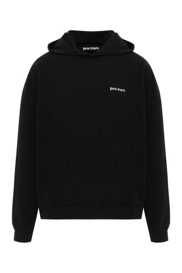 Palm Angels black men's cotton hoodie with logo 197054 - photo 1