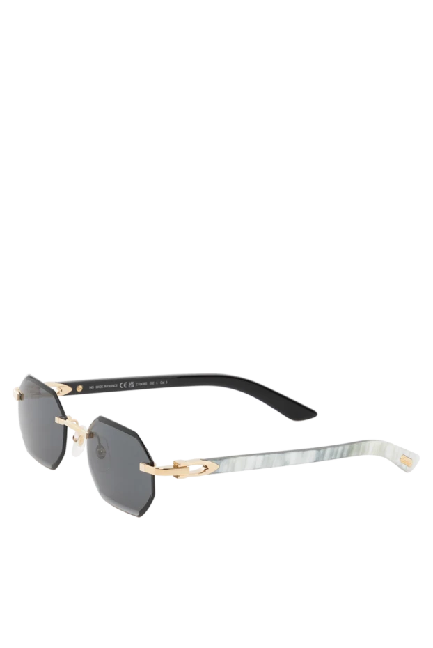 Cartier exception men's sunglasses gold with wooden temples 186005 - photo 3
