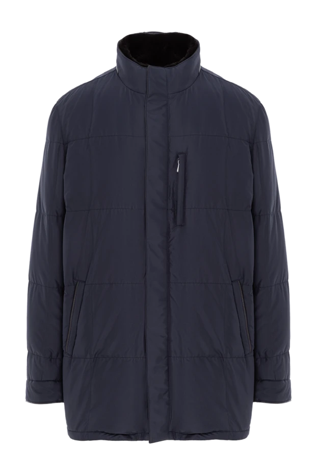 Enrico Mandelli men's winter jacket in matte technical fabric with grained leather trim 186035 - photo 1