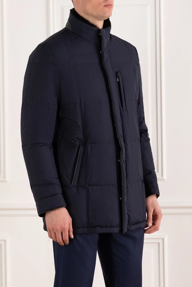 Enrico Mandelli men's blue silk jacket 186039 - photo 3