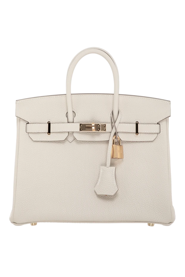 Hermes белая сумка togo birkin из кожи того женская 186050 - фото 1