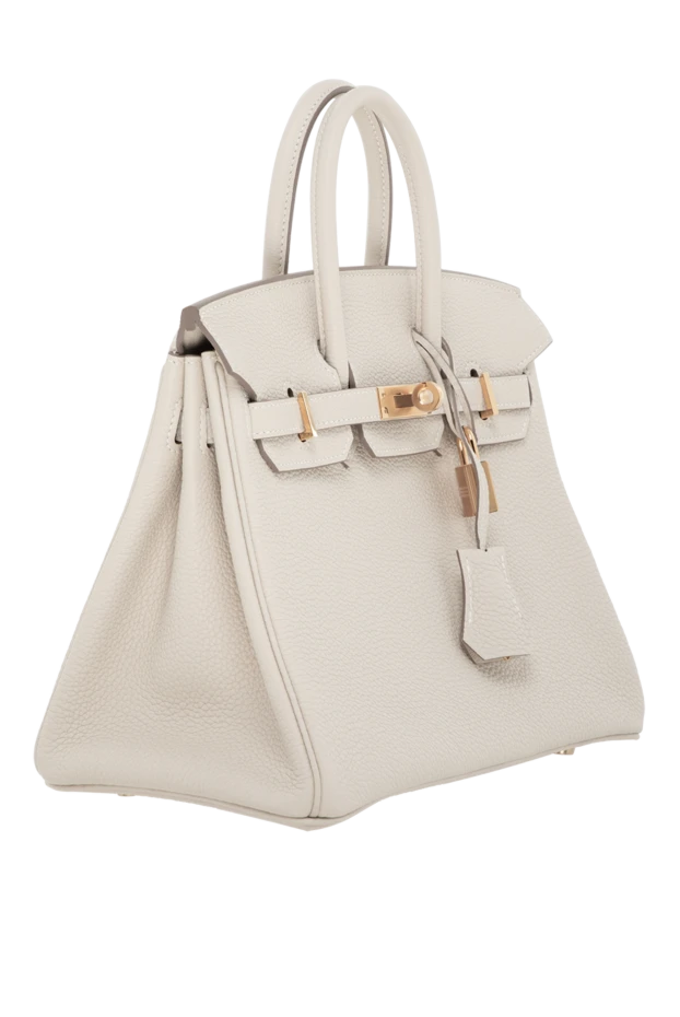 Hermes woman women's white togo birkin bag in togo leather 186050 - photo 2