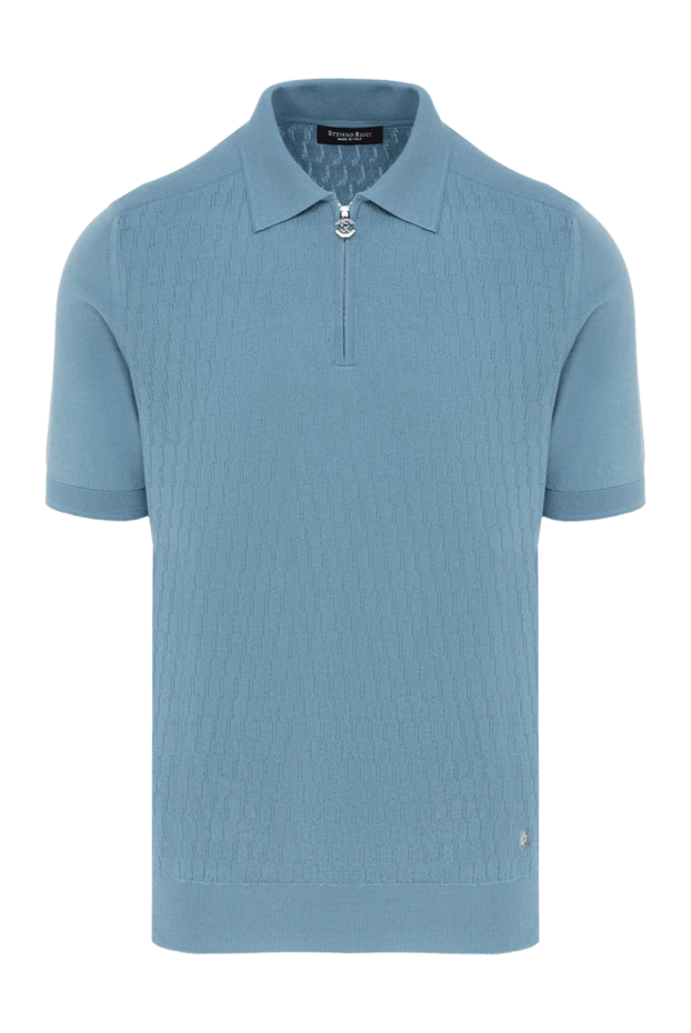 Stefano Ricci men's blue polo with a textured pattern 186099 - photo 1