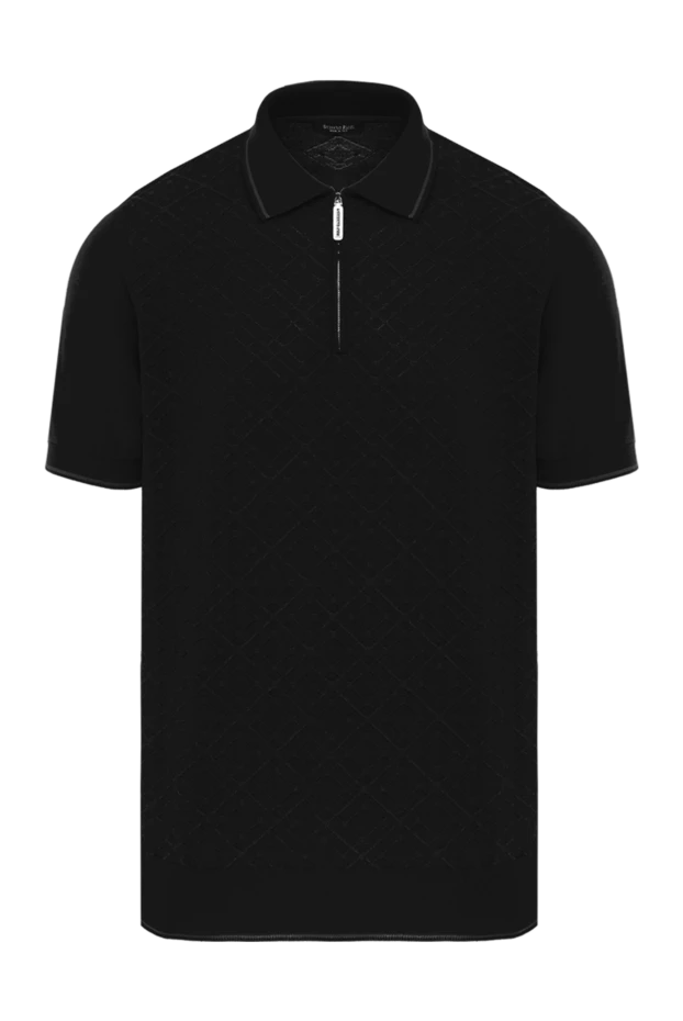 Stefano Ricci men's black checkered polo with zipper 186101 - photo 1