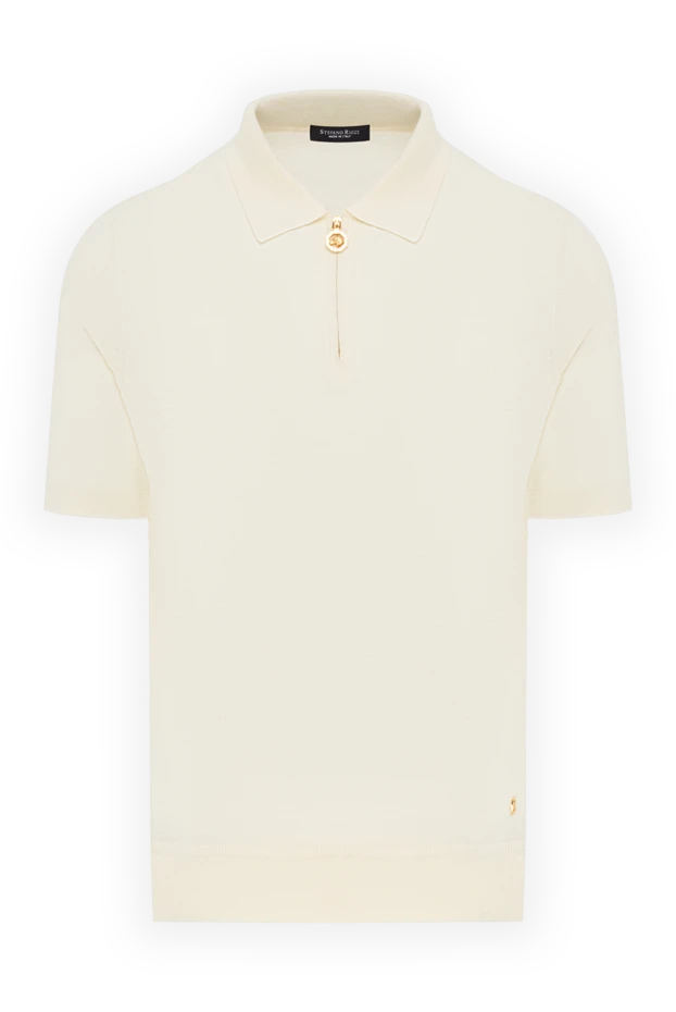 Stefano Ricci men's yellow knitted silk polo 186124 - photo 1