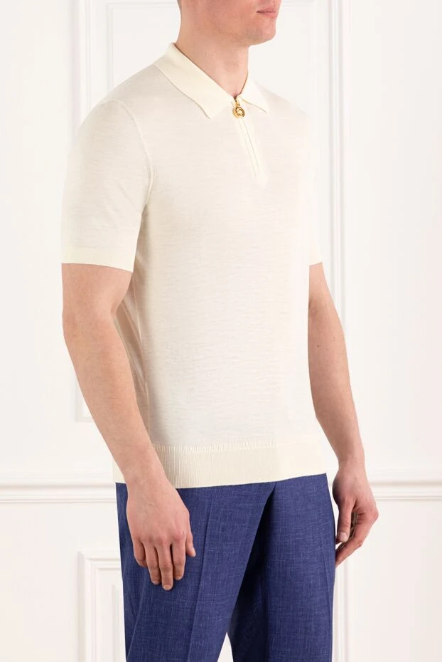Stefano Ricci men's yellow knitted silk polo 186124 - photo 3