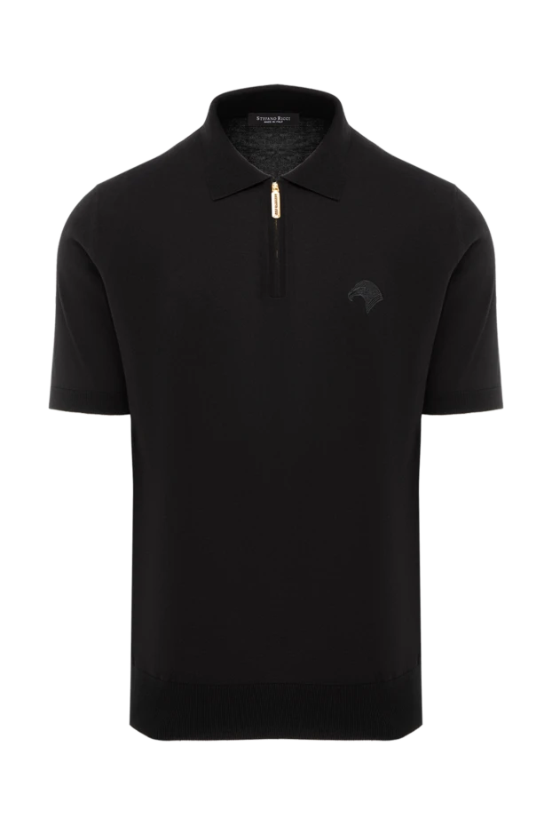 Stefano Ricci men's black cotton polo with logo 186134 - photo 1