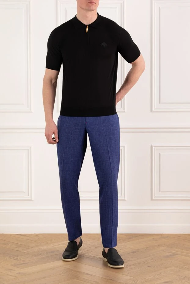 Stefano Ricci men's black cotton polo with logo 186134 - photo 2