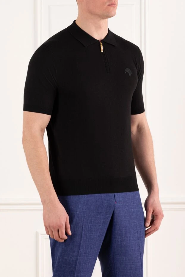 Stefano Ricci men's black cotton polo with logo 186134 - photo 3