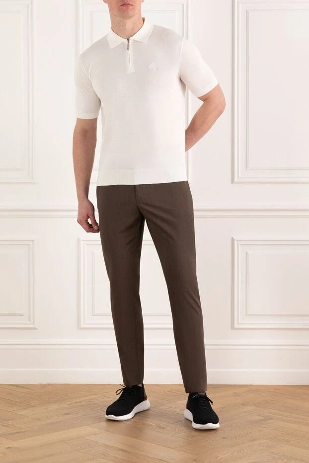 Stefano Ricci men's white cotton polo with logo 186137 - photo 2