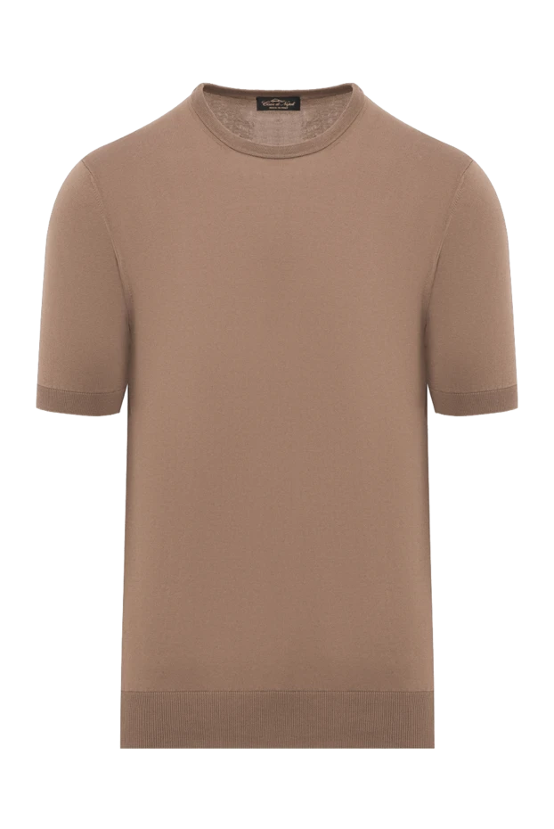 Cesare di Napoli cotton jumper with short sleeves brown 196956 - photo 1