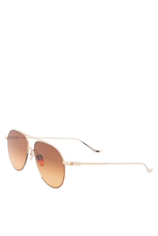 Chrome Hearts солнцезащитные очки авиаторы мужские с коричневыми стеклами 186261 - фото 3