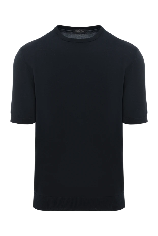 Cesare di Napoli a simple black jumper with short sleeves for men 197024 - photo 1