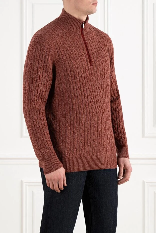 Loro Piana джемпер treccia из кашемира красный 186356 - фото 3