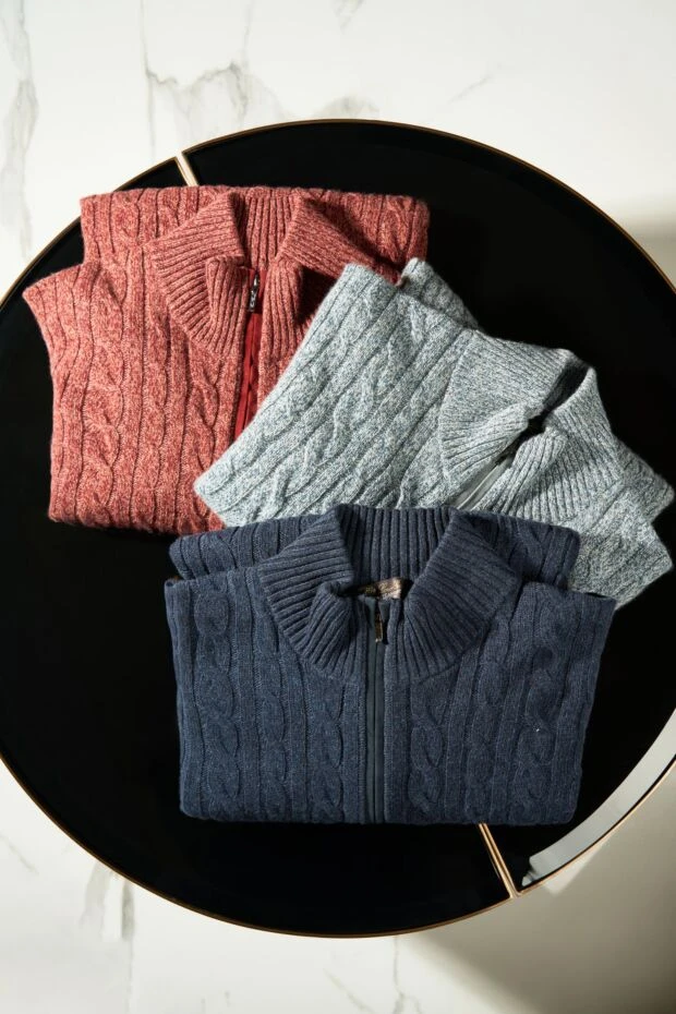 Loro Piana treccia cashmere jumper red 186356 - photo 2