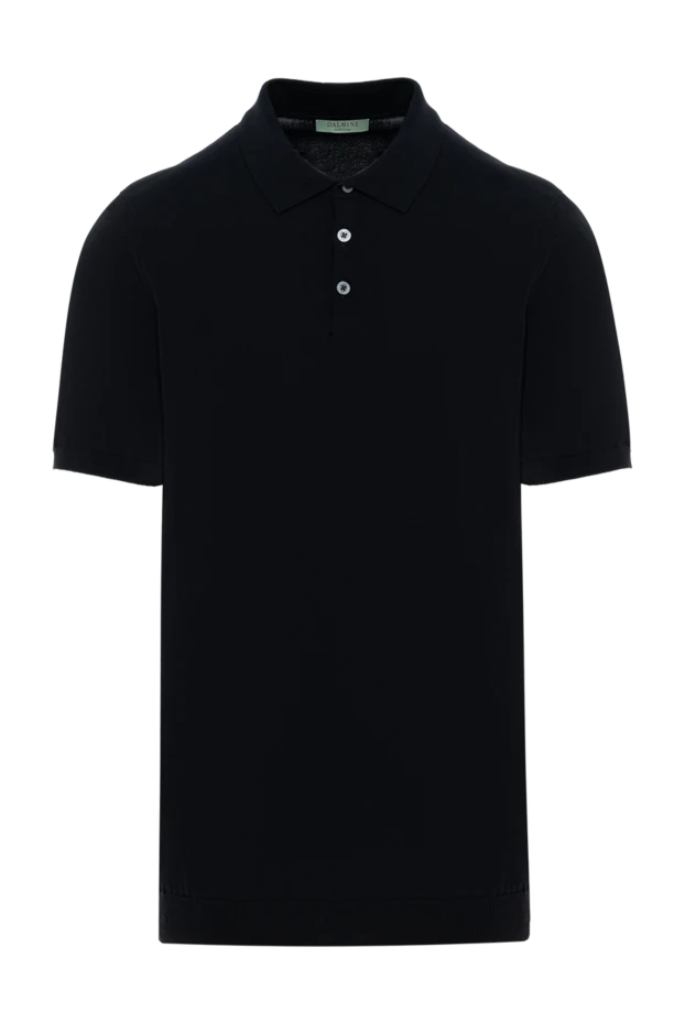 Dalmine black cotton jersey polo shirt with three-button closure 195796 - photo 1