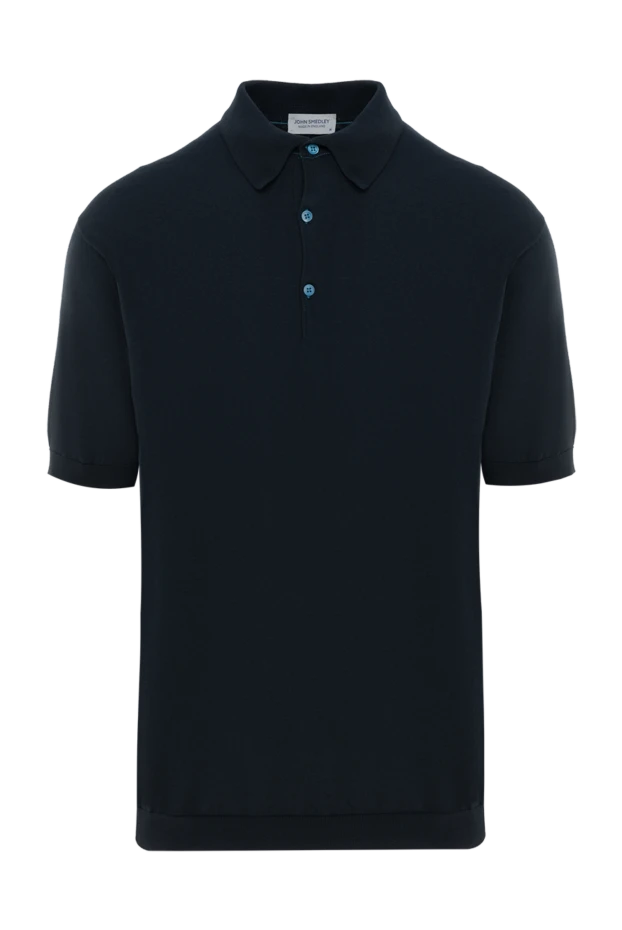 John Smedley black men's cotton buttoned polo 186401 - photo 1