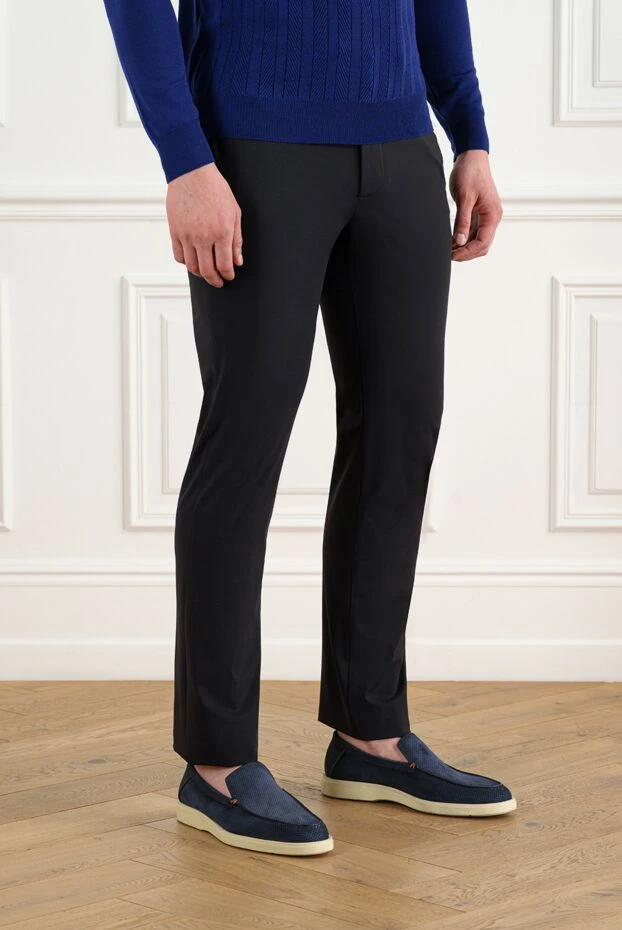 Cesare di Napoli men's blue trousers with tie 186426 - photo 3