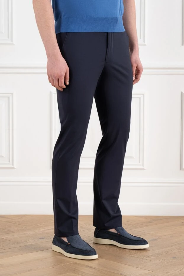 Cesare di Napoli a blue t-shirt made of soft material with a neat elastic band around the hem. 186434 - photo 3