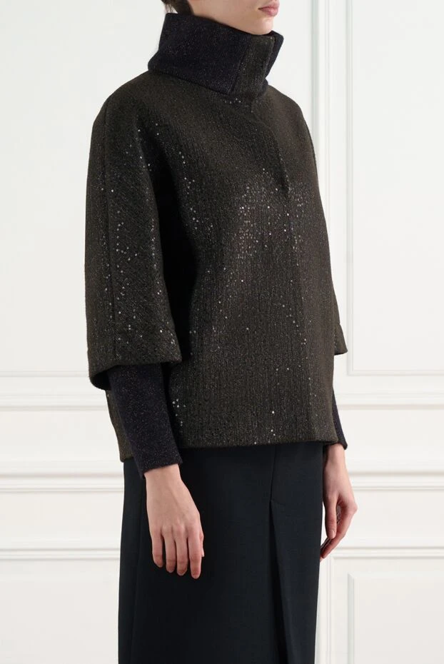 Peserico jacket with sequins and layered sleeves in brown 186446 - photo 3